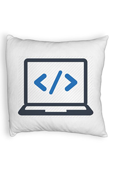 BEKZ Perna Decorativa Fluffy, Model Developer, 40x40 cm, Alba, Husa Detasabila, Burduf