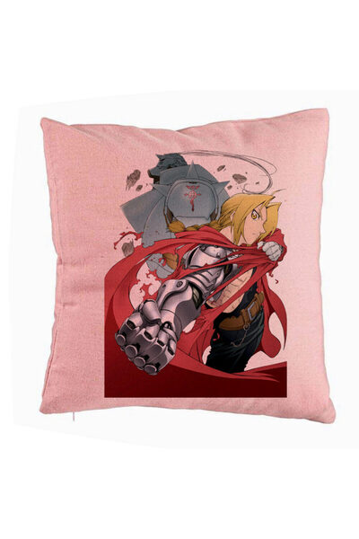 BEKZ Perna Decorativa cu Full Metal Alchemist Edward Elric, 40x40 cm, Roz, Hu...