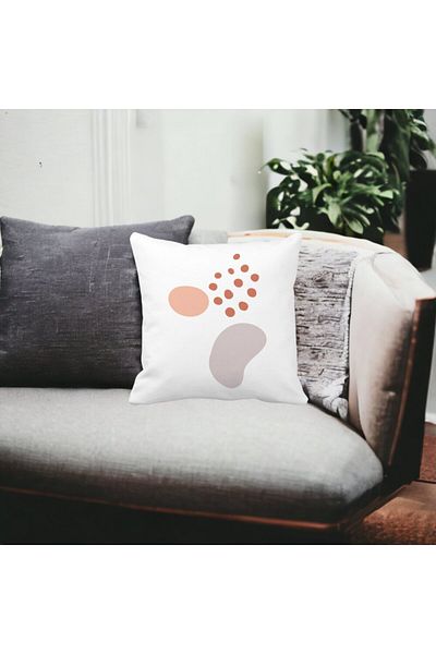 BEKZ Abstract Pillowcase 4.40x40 Cm, White, Matte
