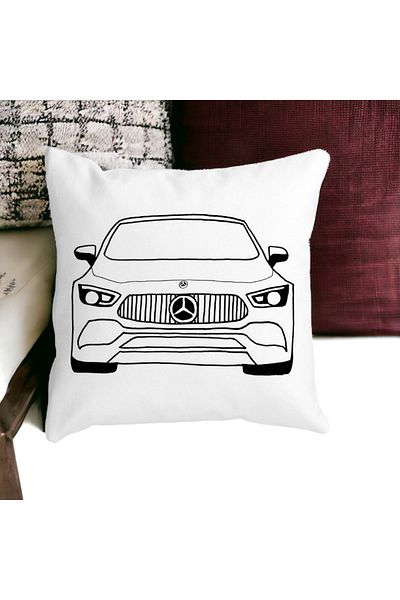 BEKZ Hey Mercedes Square Pillowcase, 40x40 Cm, White, Matte