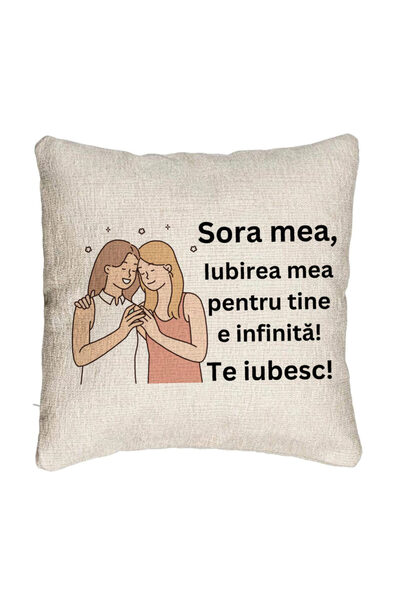 BEKZ Perna Decorativa Canapea Sora mea 13, 40x40 cm, Cu fermoar