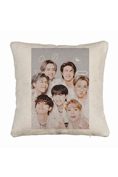 BEKZ Perna Decorativa Canapea , Stray Kids 11, 40×40 cm, Husa Detasabila, Burduf