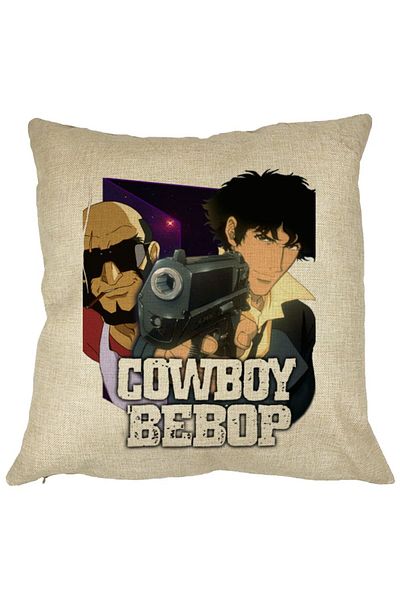 BEKZ Perna Decorativa cu Cowboy Bebop 3, 40x40 cm, Husa Detasabila, Burduf