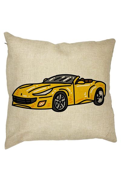 BEKZ Perna Decorativa Patrata Masina Sport, 40x40 cm, Husa Detasabila, Burduf