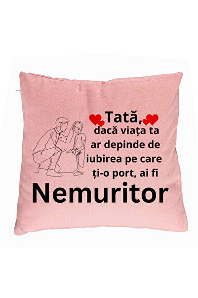 BEKZ Față de pernă, model pentru Tata 4, 40x40 cm, roz