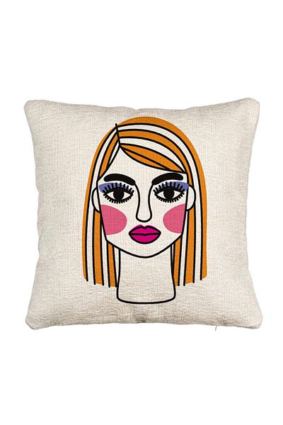 BEKZ Perna Decorativa Canapea, Model Paint, 40x40 cm, Cu fermoar