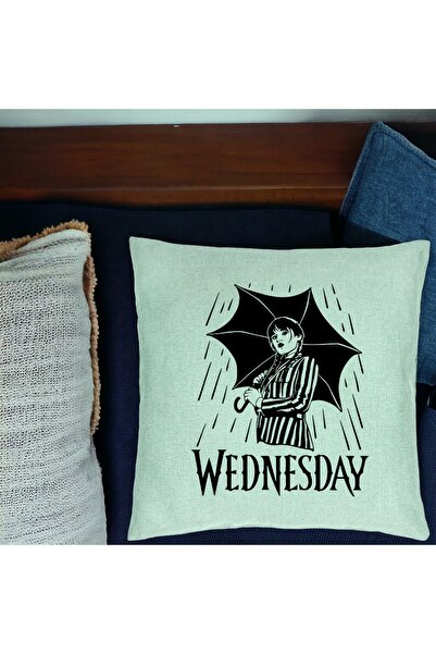 BEKZ Perna Decorativa, Model Wednesday Addams 5, 40x40 cm, Verde Menta, Husa ...