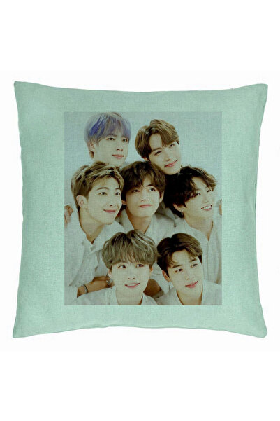 BEKZ Față de pernă BTS Army 10, 40×40 cm, verde mentă