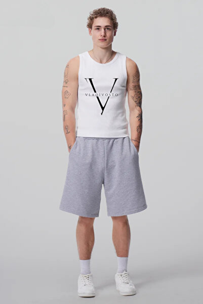 vladivosto Yazlık Düz Renk Ekstra Bol Siyah Gri Battal Kalıp Büyük BedenOversize Baggy Diz Altı Bermuda Şort