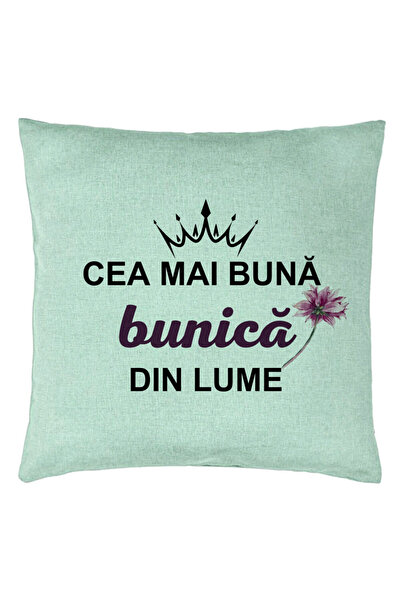 BEKZ Perna Decorativa pentru Bunica 12, 40x40 cm, Verde Menta, Husa Detasabil...