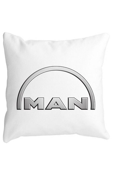BEKZ Perna Decorativa, Man, 40×40 cm, Alba, Mata, Husa Detasabila, Burduf