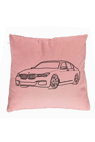 BEKZ Față de pernă, model BMW Lover, 40x40 cm, roz