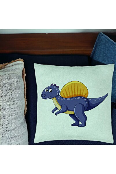 BEKZ Față de pernă, model pentru copii cu dinozauri violet închis, 40x40 cm, ...