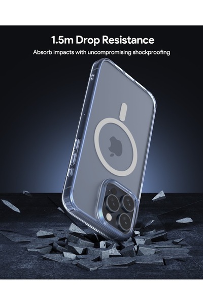 AUKEY Magnetic Hrd-Shell Phone Case Midnight iPhone 15 Blue PC-GJ10AStorm Blue