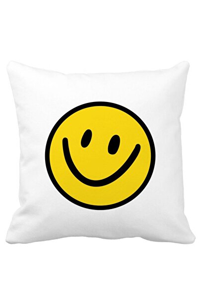 BEKZ Față de pernă pufoasă, model portocaliu, 40x40 cm, albă