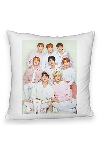 BEKZ Perna Decorativa Fluffy , Stray Kids 7, 45×45 cm, Cu fermoar