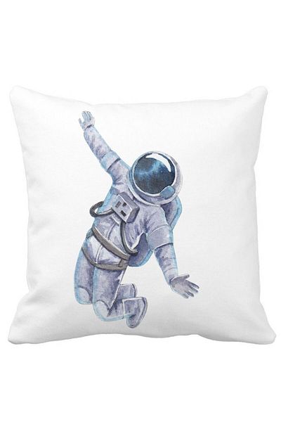 BEKZ Pillowcase, On The Moon, 40x40 Cm, White, Matte