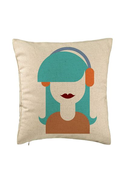 BEKZ Perna Decorativa, Model Seen, 40x40 cm, Bej, Husa Detasabila, Burduf