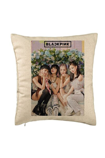 BEKZ BlackPink Decorative Pillow, Model 11, 40x40 cm, Beige, Removable Cover,...