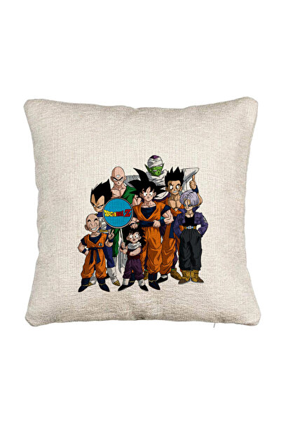 BEKZ Fata de perna Canapea cu Dragonball Characters 2, 40x40 cm, Cu fermoar