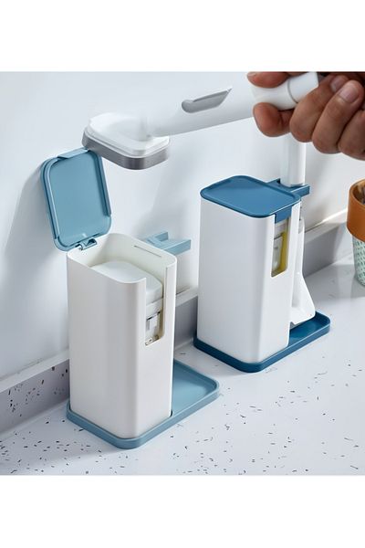 TAAM_SA Smart kitchen brush for quick cleaning of pots and pans with interchangeable head ideal for furnished apartments