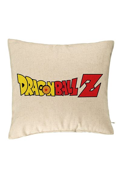 BEKZ Perna Decorativa cu Dragonball Logo, 40x40 cm, Bej, Husa Detasabila, Burduf