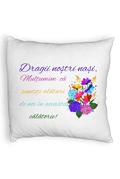 BEKZ Perna Decorativa Fluffy, pentru Nasi 2, 40x40 cm, Alba, Husa Detasabila,...