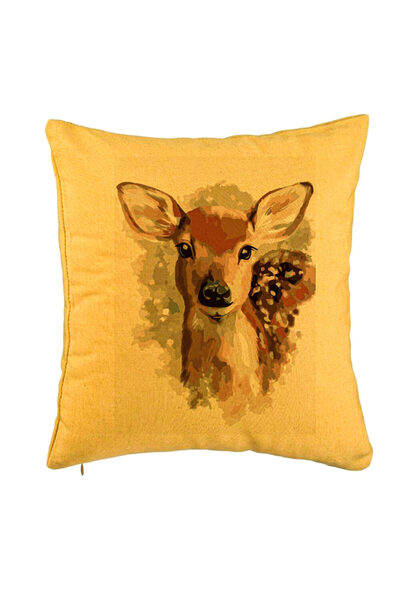 BEKZ Μαξιλαροθήκη, Σχέδιο Ελαφιού, 40x40 Εκ., Κίτρινη