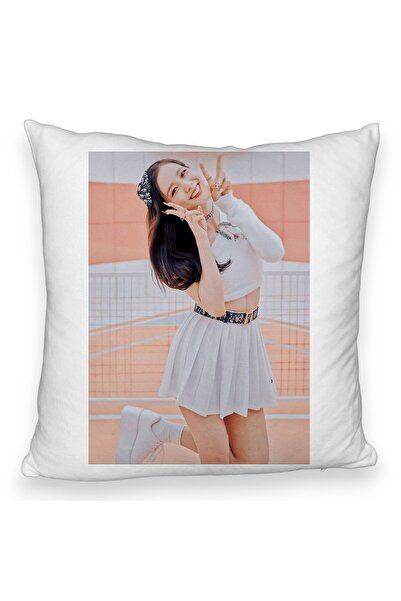 BEKZ Χνουδωτή μαξιλαροθήκη BlackPink Jisoo 2, 45×45 cm, με φερμουάρ