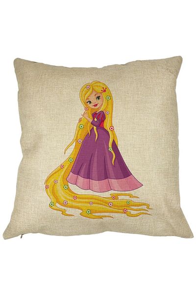 BEKZ Față de pernă pătrată cu imprimeu prințesă violet, 40x40 cm