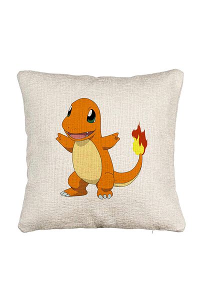 BEKZ Fata de perna Canapea, Model copii Fire Lizard, 40x40 cm, Cu fermoar