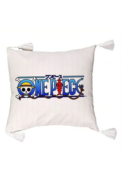 BEKZ Fringed Pillowcase with Onne Piece, 45x45 cm, Ecru, With zipper