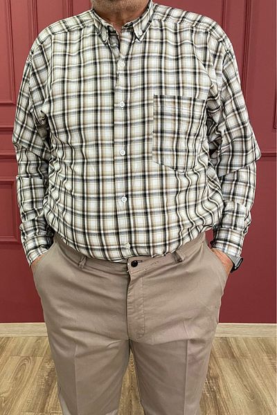 ALBERTO MALDİNİ Long Sleeve Double Pocket Regular Dad Shirt