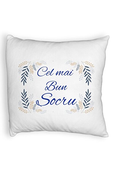 BEKZ Perna Decorativa Fluffy, pentru Socrul 1, 40x40 cm, Alba, Husa Detasabil...