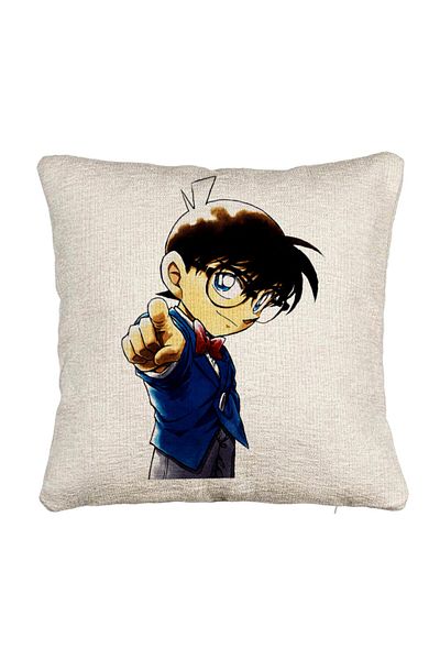 BEKZ Perna Decorativa Canapea cu Detective Conan, 40x40 cm, Cu fermoar
