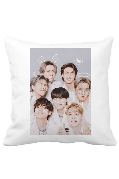 BEKZ Pillowcase, Stray Kids 11, 40×40 Cm, White, Matte