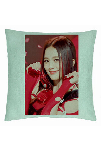 BEKZ Perna Decorativa BlackPink Jisoo 1, 40×40 cm, Verde Menta, Husa Detasabi...