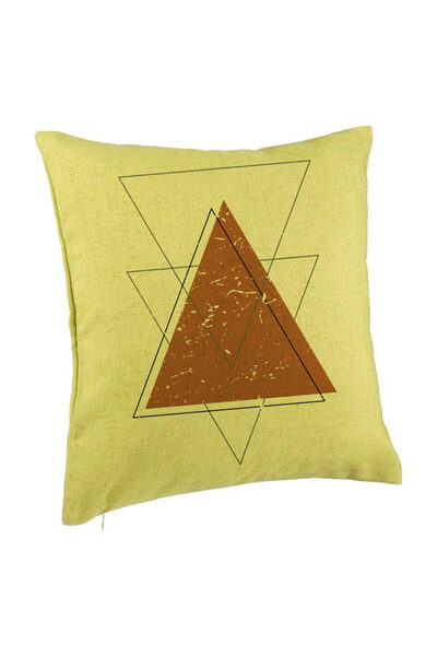 BEKZ Față de pernă, model abstract cu forme geometrice, 40x40 cm, verde