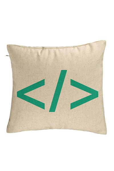 BEKZ Perna Decorativa, Model IT Coder, 40x40 cm, Bej, Husa Detasabila, Burduf