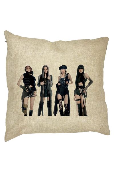 BEKZ Perna Decorativa BlackPink, 4, 40x40 cm, Husa Detasabila, Burduf
