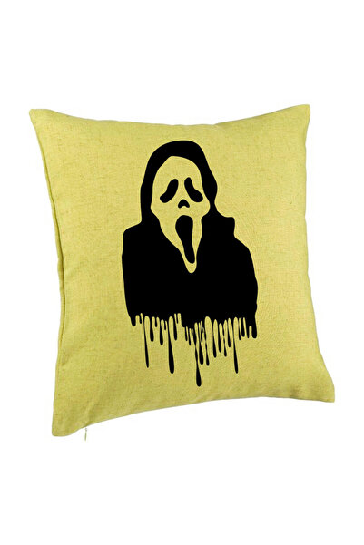 BEKZ Perna Decorativa cu motiv Fantoma de Halloween 1, 40x40 cm, Verde, Husa ...