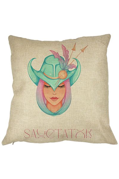 BEKZ Față de pernă, semn zodiacal Săgetător, 40x40 cm