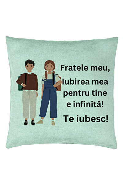 BEKZ Față de pernă My Brother 1, 40x40 cm, verde mentă