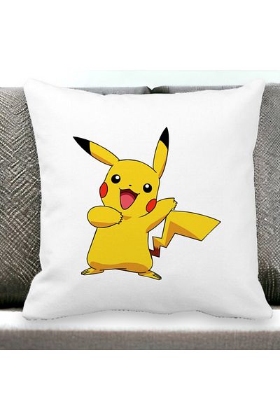 BEKZ Pikachu Kids Square Pillowcase, 40x40 Cm, White, Matte