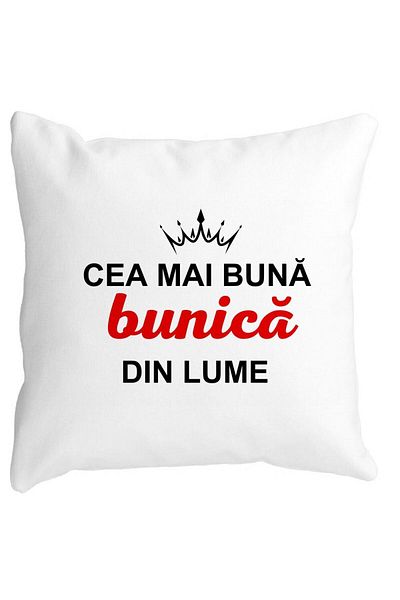 BEKZ Pillowcase For Grandma 9, 40x40 Cm, White, Matte