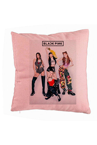 BEKZ Perna Decorativa BlackPink, Model 2, 40x40 cm, Roz, Husa Detasabila, Burduf