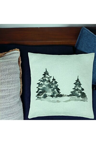 BEKZ Perna Decorativa cu tematica de Craciun, 7, 40x40 cm, Verde Menta, Husa ...