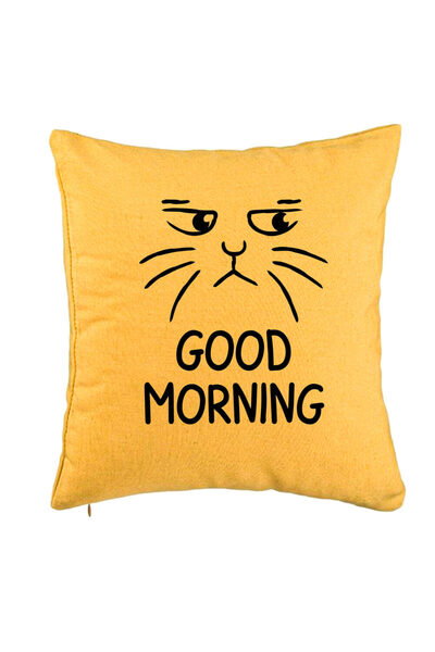 BEKZ Perna Decorativa, Model Good Morning, 40x40 cm, Galben, Husa Detasabila,...