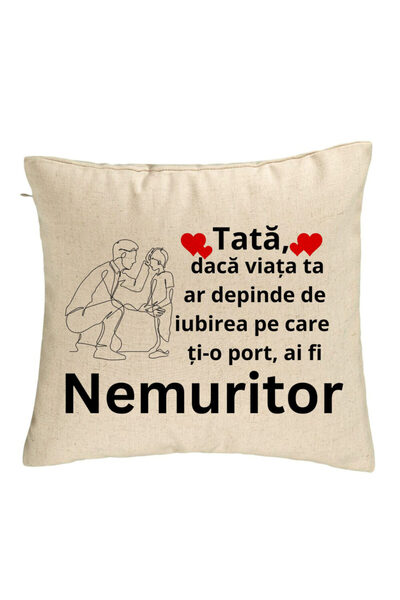 BEKZ Decorative Pillow, Pattern for Tata 4, 40x40 cm, Beige, Removable Cover,...