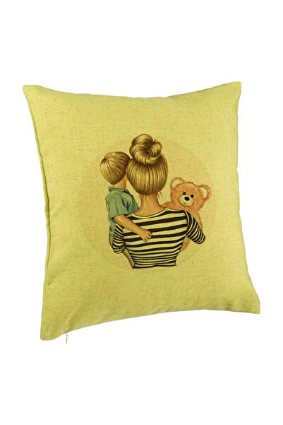 BEKZ Față de pernă, model Mommy's Boy, 40x40 cm, verde